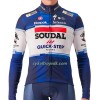 Cykeltrøje Langærmet 2023 Soudal Quick-Step Blå Hvid